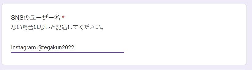 SNSのユーザー名Instagram